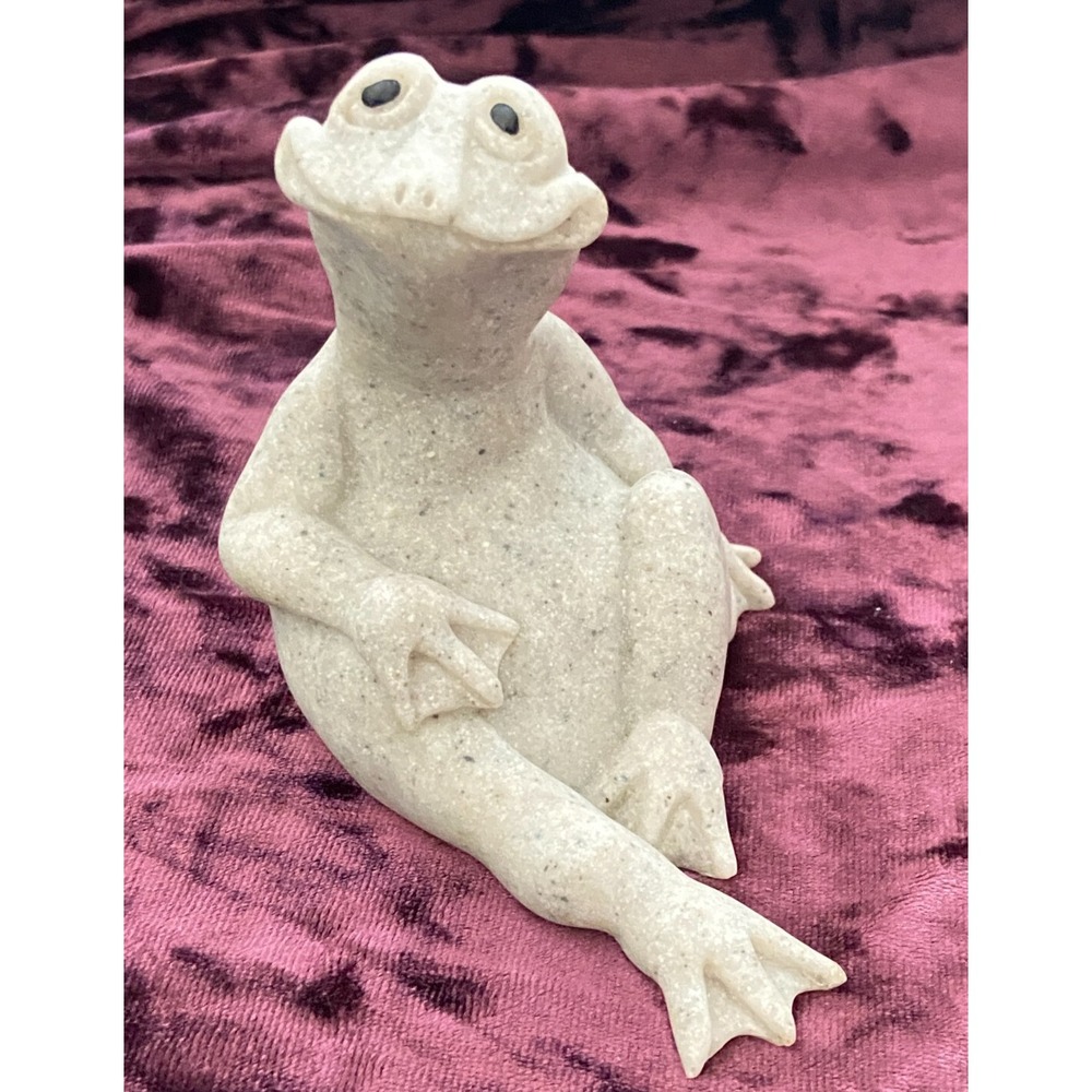 Vtg Second Nature Design QUARRY CRITTERS Freddie 3" FROG Figurine from 2000